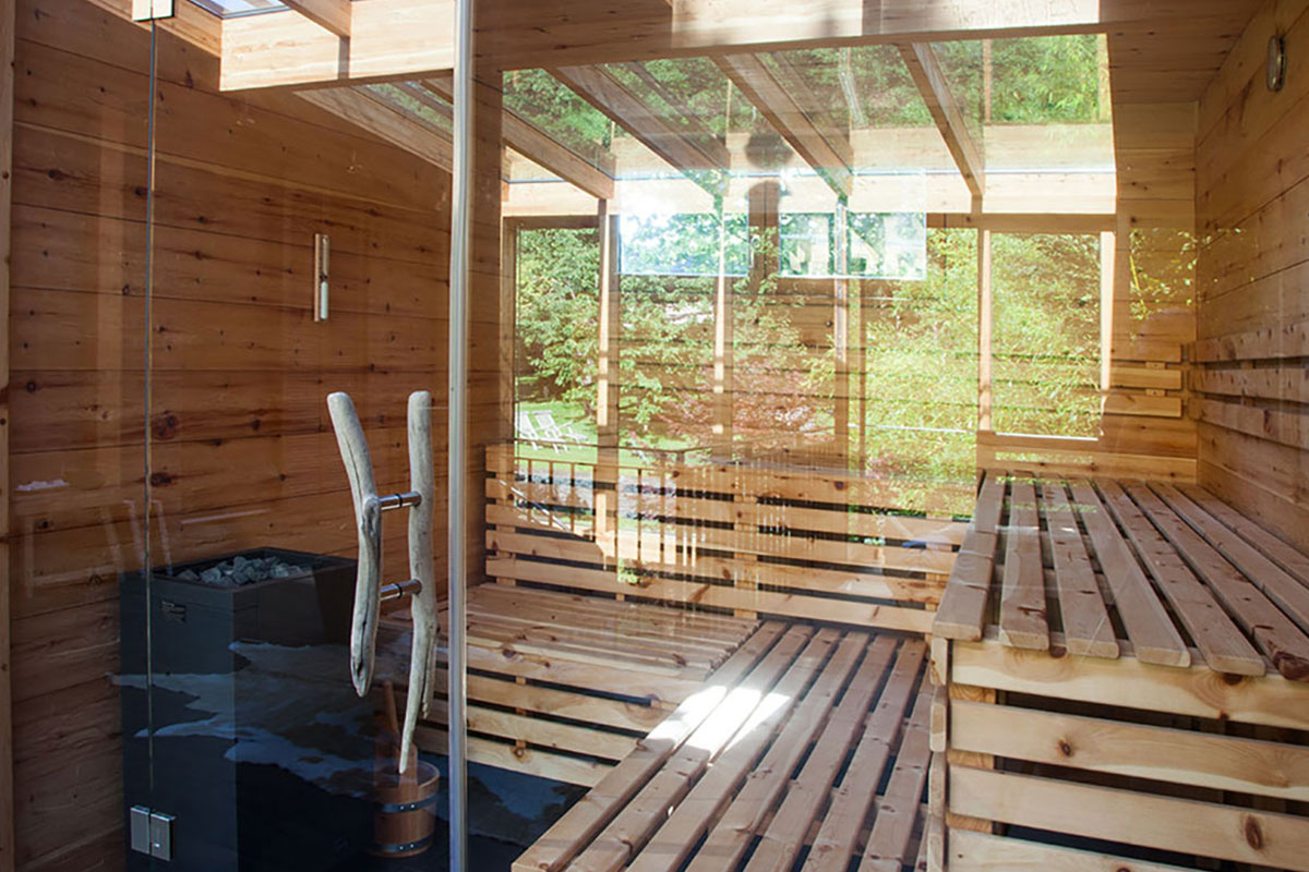 Holzbau-Dahm, Referenz, Wellnessbereich, Wintergarten, Sauna, Zirbenholz, Holzrahmenbau, Ingenieurholzbau, oekologisch Bauen